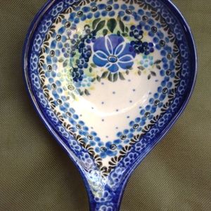 polish pottery unikat 1784 spoon rest